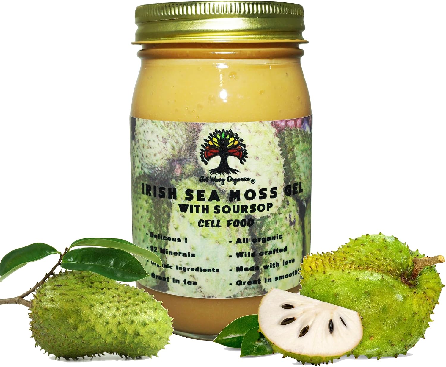 Irish Sea Moss Gel con Soursop – Orgánico, Vegano – Pack de 2