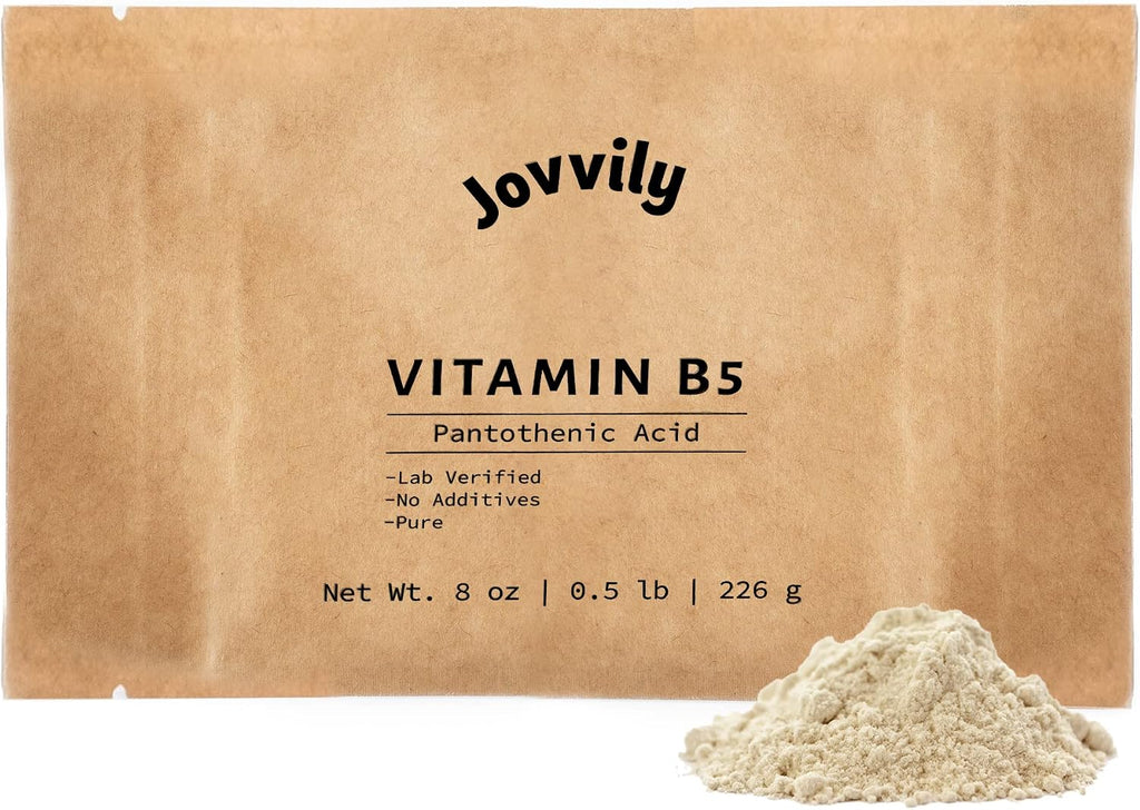 Jovvily Ácido Pantoténico (Vitamina B5) - Polvo Puro de D-Pantotenato de Calcio - 227 g (8 oz)