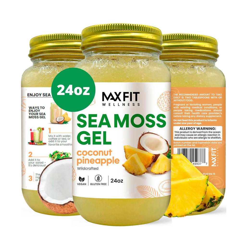 Gel de Musgo Marino (Sea Moss) Raw Coco y Piña - 24oz - Wildcrafted de Saint Lucia