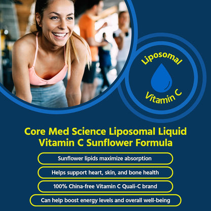 Vitamina C Liposomal 1000mg Líquido - Fórmula de Girasol, 148 ml - Core Med Science – Image 2