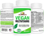 Rise-N-Shine Vegan MultiVitamins Complete Daily MultiVitamin and MultiMineral for Men and Women with Over 80 Vitamins, Minerals, Fruits, Vegetables and More 30 Count