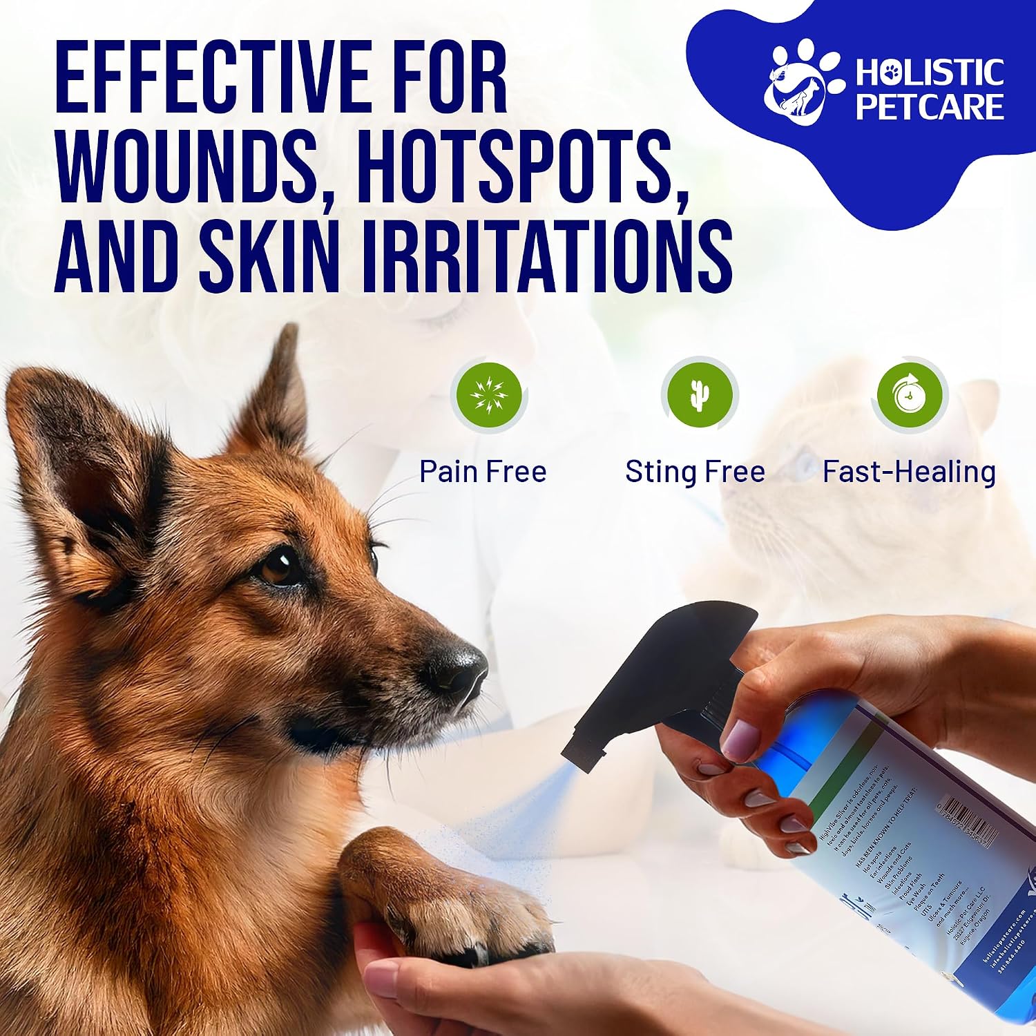 Coloide de Plata para Perros, Gatos, Caballos y Pájaros – 20 PPM – Cuidado de Heridas, Hot Spots, Alivio de la Piel y Apoyo Inmunológico – Solución Natural, Spray (473 ml)