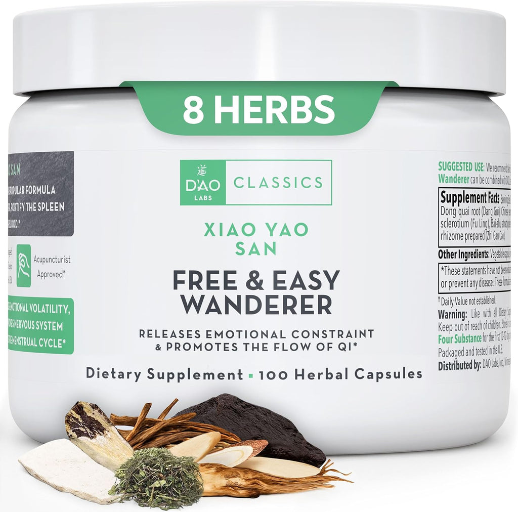 D'AO Labs Free & Easy Wanderer - Xiao Yao San - Cápsulas Herbales, 100 Cápsulas