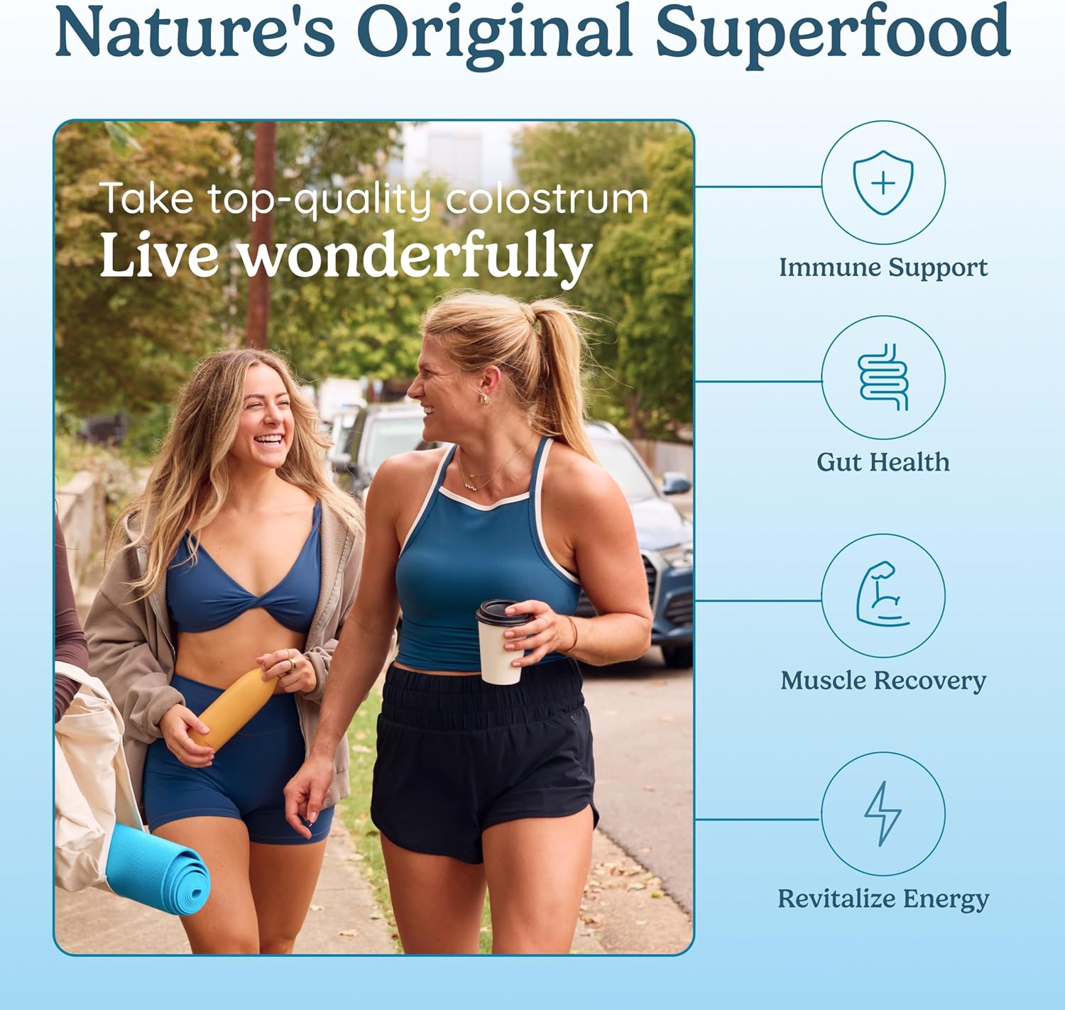 WONDERCOW Cápsulas de Calostro Bovino para la Salud Digestiva e Inmunitaria | Calostro Bovino Puro Natural IgG, Sin Sabor, 30 Dosis