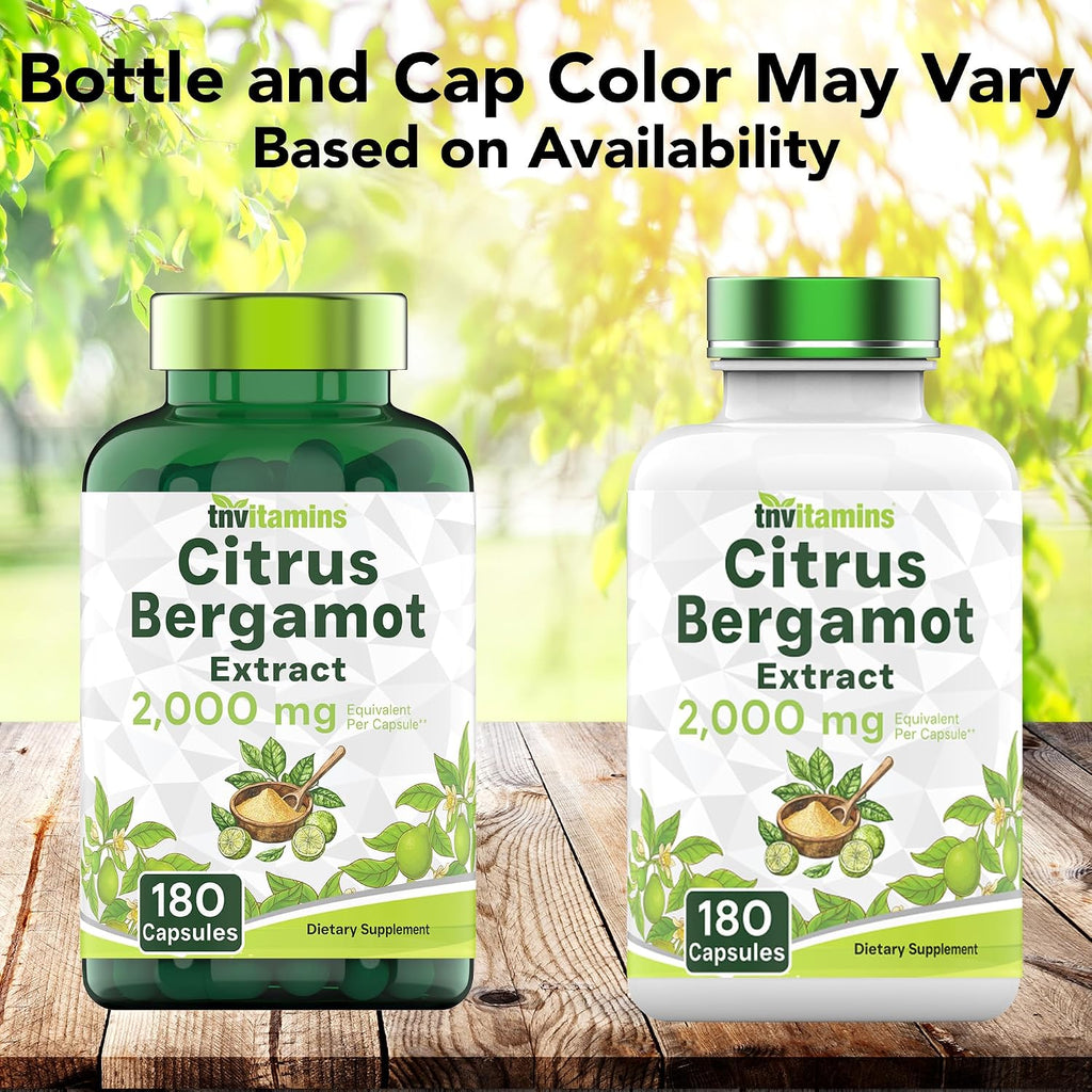 Citrus Bergamot 2000 mg - 180 Cápsulas | Suplemento de Bergamota Cítrica