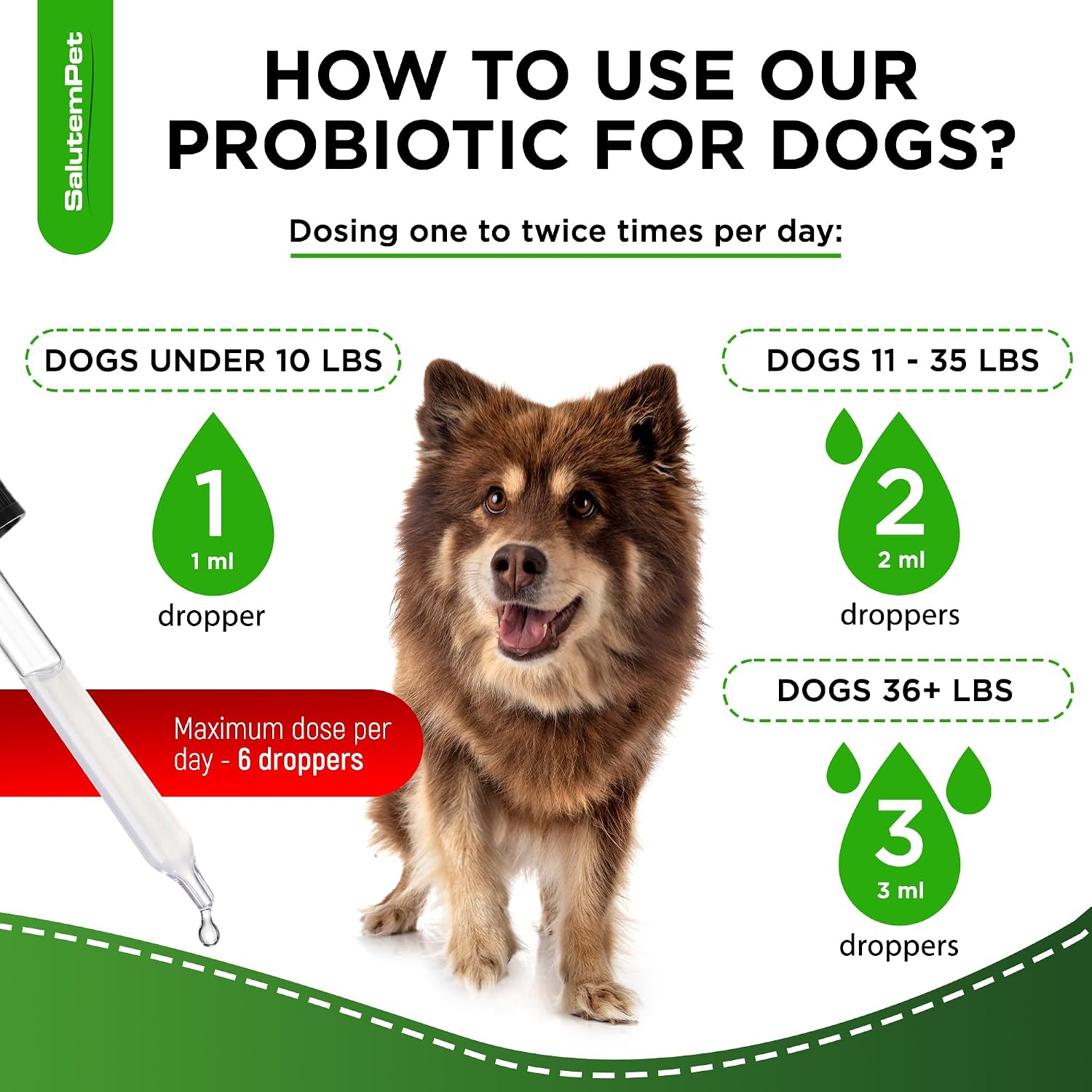 Probióticos Líquidos para Perros y Cachorros con Prebióticos y Enzimas Digestivas - Sabor Bacon - 60 ml
