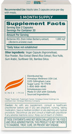 Himalaya Berberine 1000 mg - 60 Cápsulas Vegetales - Complemento Alimenticio Vegano sin Gluten