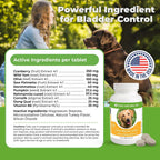 Only Natural Pet Canine Bladder Control - Suplemento para el control de la vejiga en perros - 90 comprimidos masticables (sabor a pavo natural)