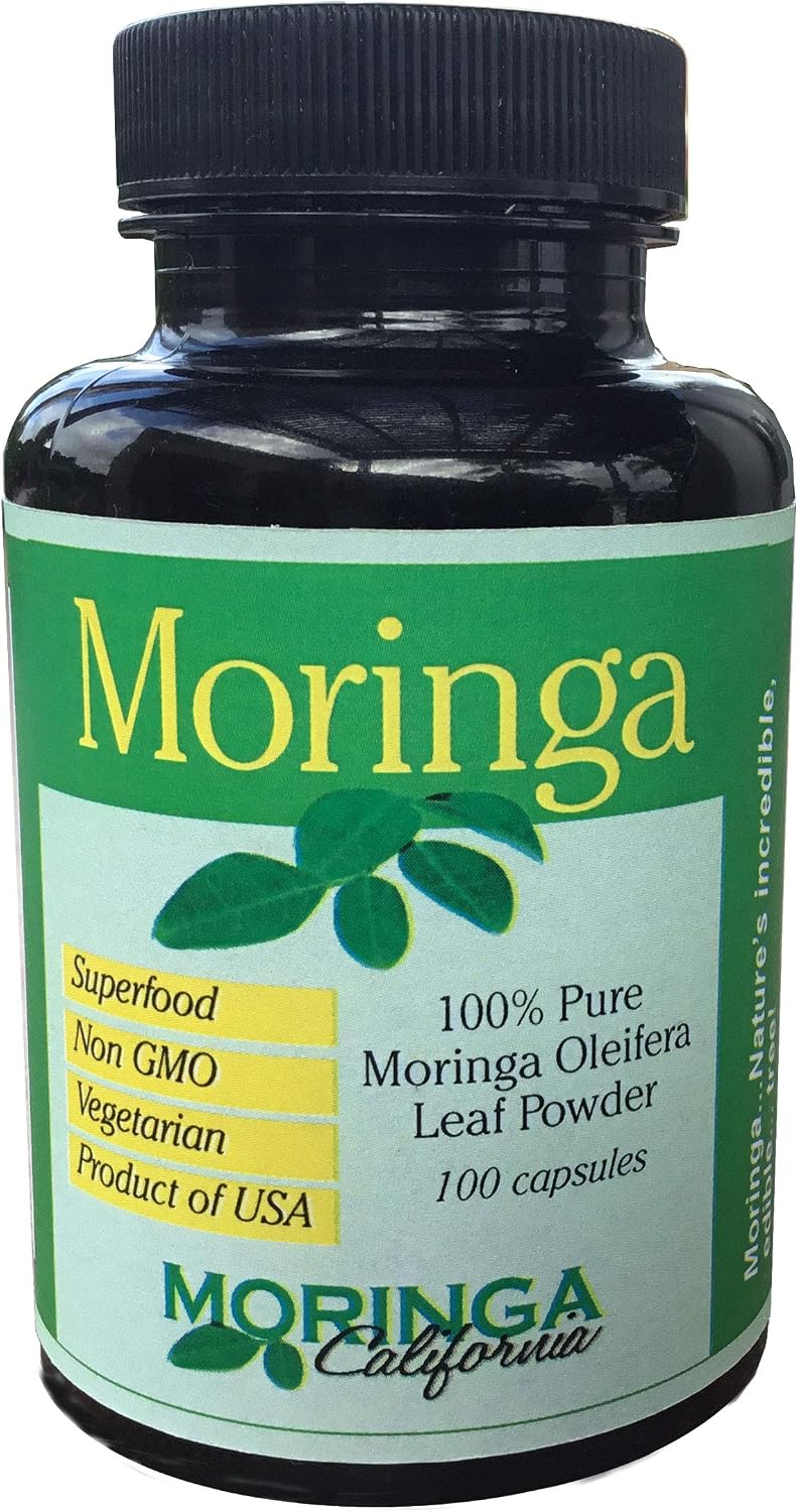 California Grown Moringa - 100 Cápsulas - Directamente del Cultivador