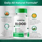 Zempoza Blood Formula Supplement Capsules, Fórmula Avanzada para la Salud Sanguínea con Vitamina C, Zinc y Canela (5 Envases)