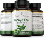 Florida Herbal Pharmacy - Extracto de Hoja de Papaya 10:1, 120 Cápsulas, 500 mg por Cápsula