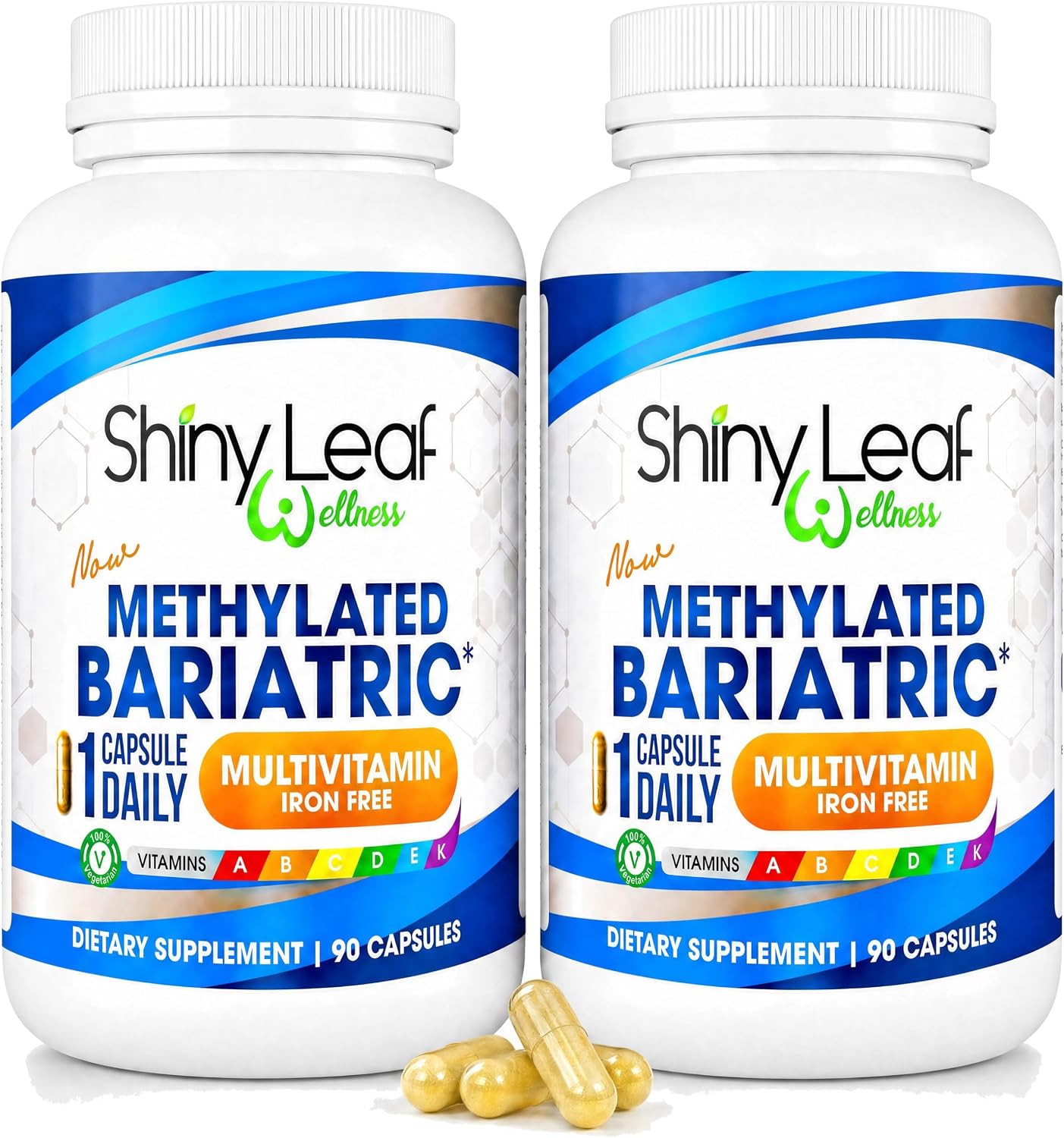 Shiny Leaf Multivitamínico Bariátrico Metilado Sin Hierro - 60 Cápsulas