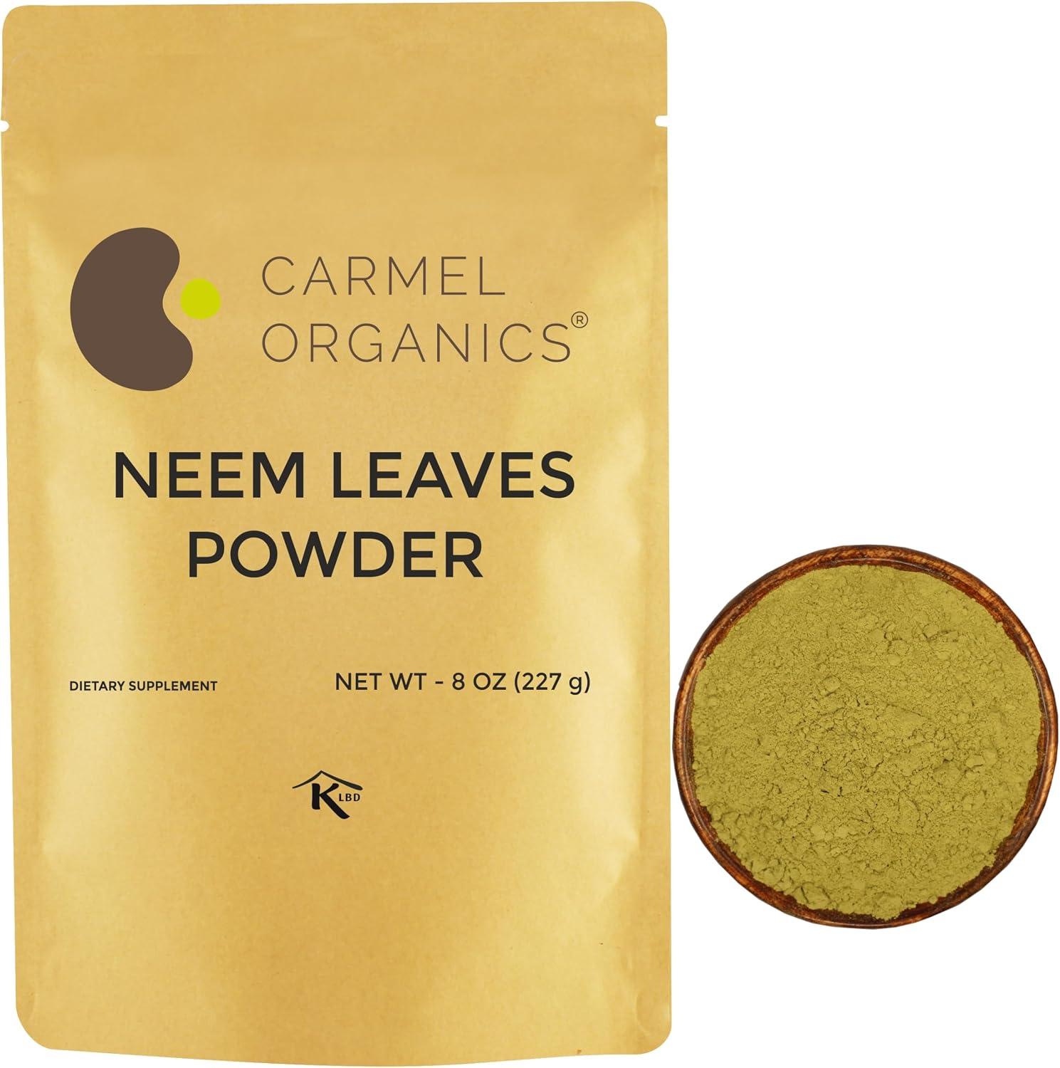 CARMEL ORGANICS Tulsi Leaves Powder 8 Ounce (227g) - Polvo de Hojas de Albahaca Sagrada 100% Natural