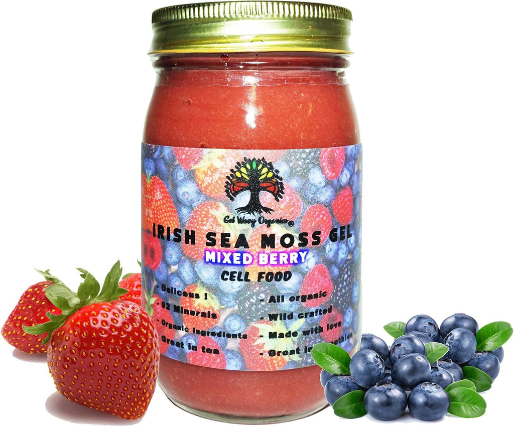 Gel de Musgo Marino Irlandés Silvestre | Rico en Vitaminas y Minerales | Pack de 1 | Sabor Arándanos