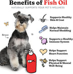 Aceite de Pescado para Perros - Piel y Pelaje Saludable, Salmón y Abadejo, Omega 3 Líquido (1,89 L)