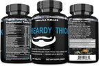 BEARDY Suplemento para Barba con Biotina 10000 mcg, Keratina, Colágeno, Silicio - 60 Comprimidos