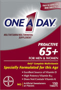 One A Day Proactive 65+ Multivitamínico para Hombres y Mujeres, 150 Comprimidos