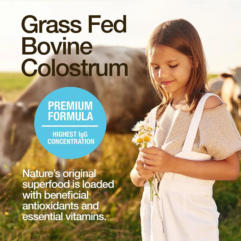 FeelGood Superfoods Calostro Bovino en Cápsulas - 2000 mg por Dosis - Salud Intestinal e Inmunidad - 60 Cápsulas