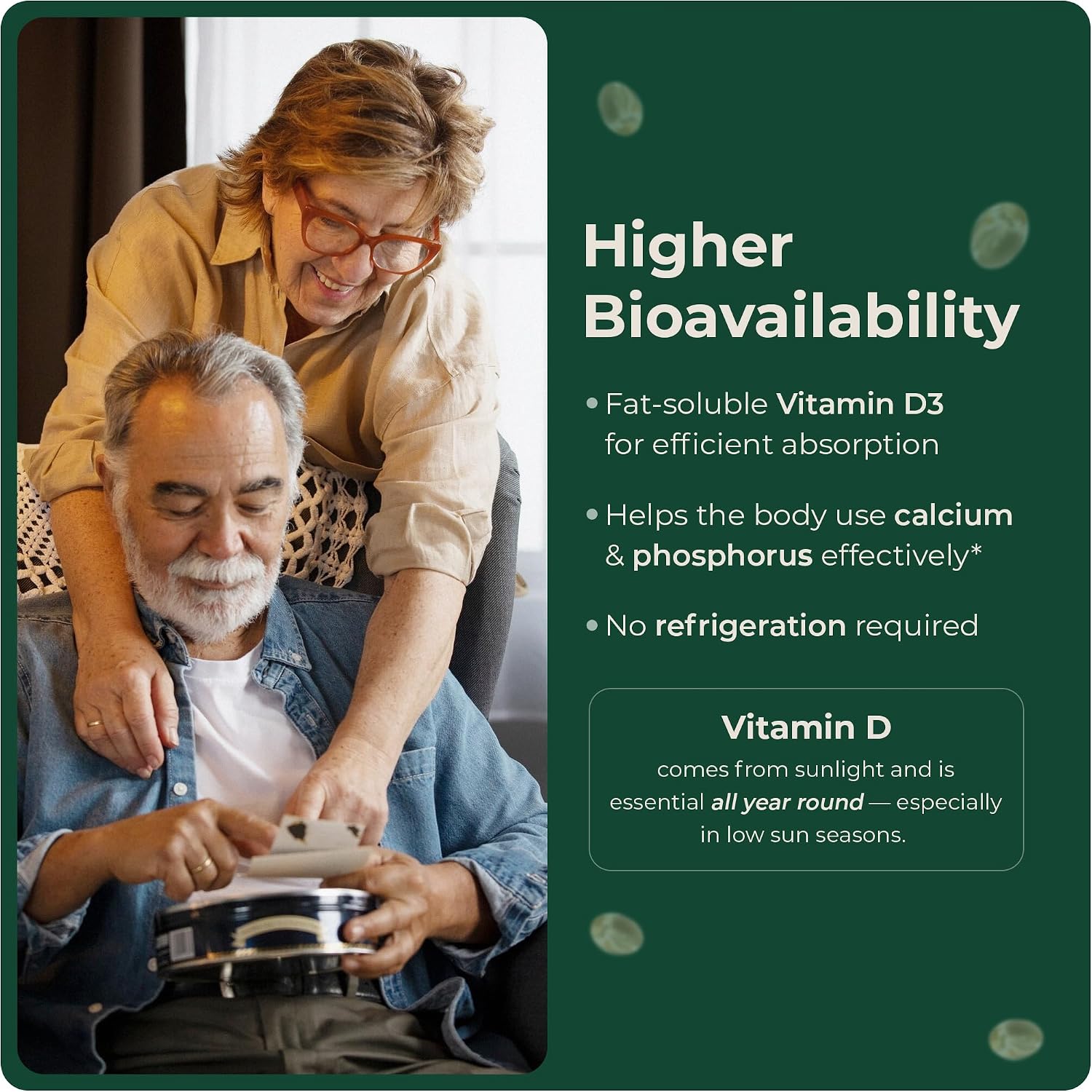 Vitamina D3 2000 UI – 100 Cápsulas Blandas Sin Gluten