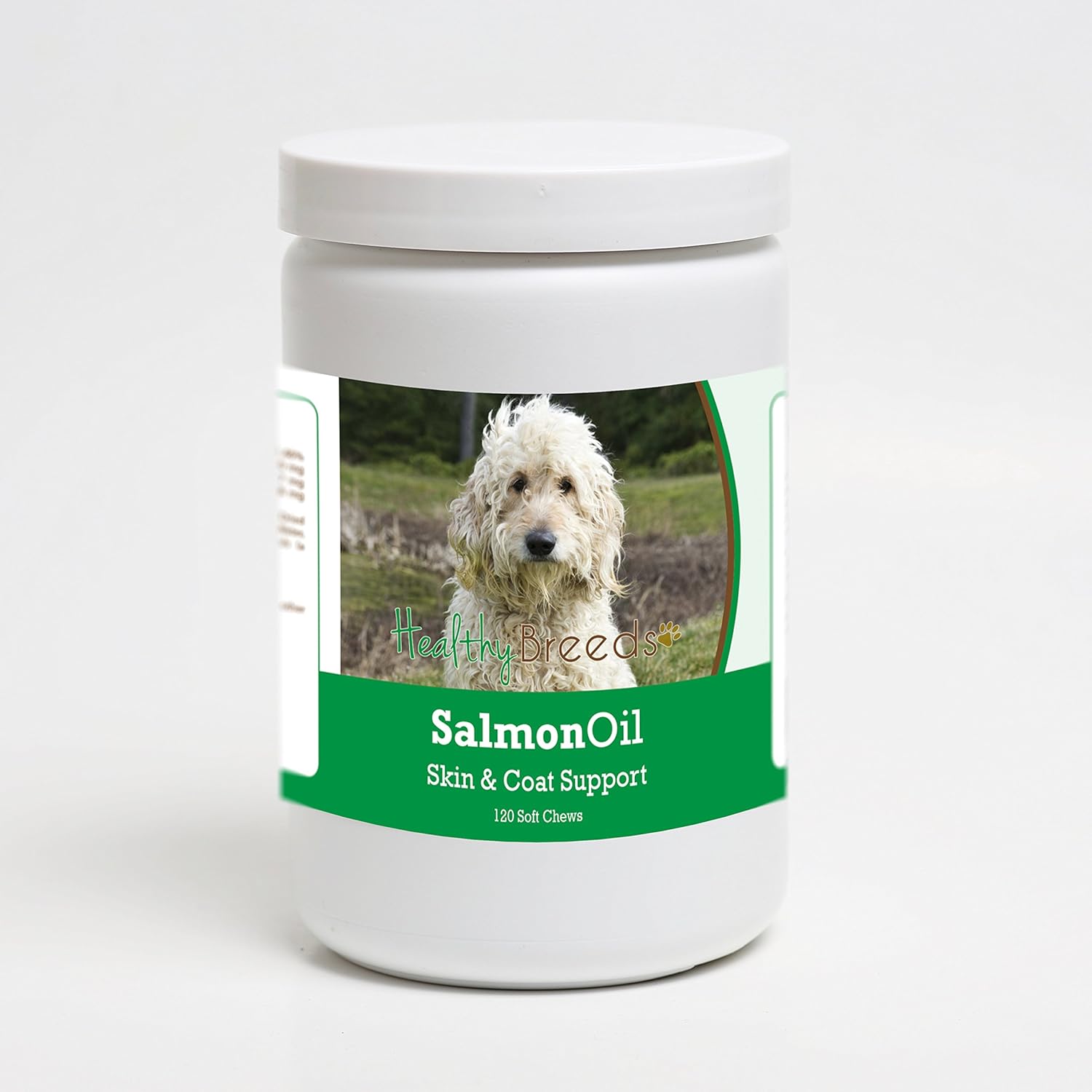Healthy Breeds Goldendoodle Aceite de Salmón Masticables Blandos 120 Unidades