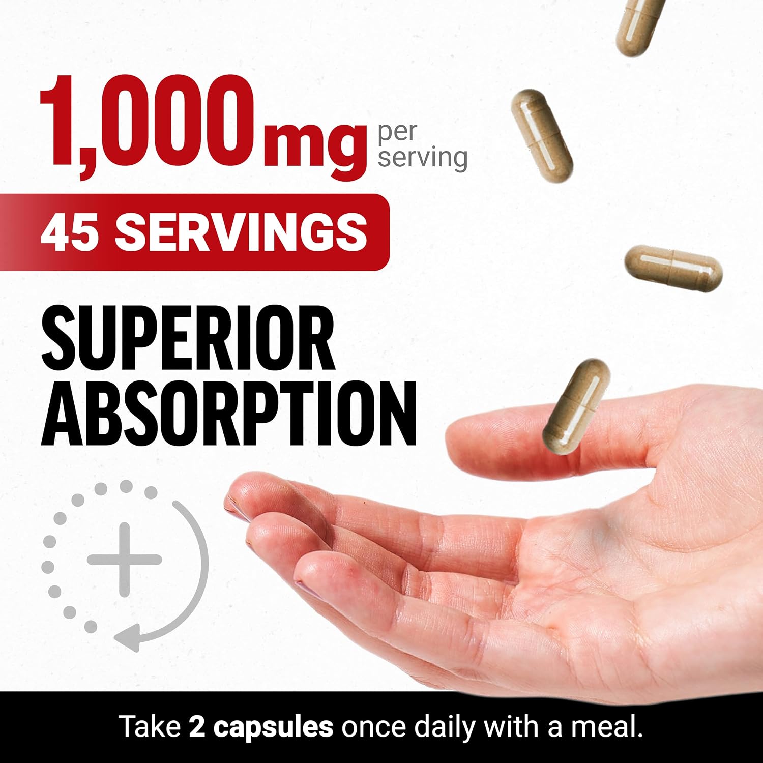 Force Factor Black Maca Root - Suplemento de Maca Negra para Hombres, 1000mg con BioPerine, 90 Cápsulas