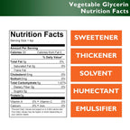 Glicerina Vegetal - 1 Pinta (473 ml) - VG de Palma Sostenible RSPO - No GMO - Kosher - Halal - Grado Farmacéutico USP - Envase HDPE con Sello de Seguridad