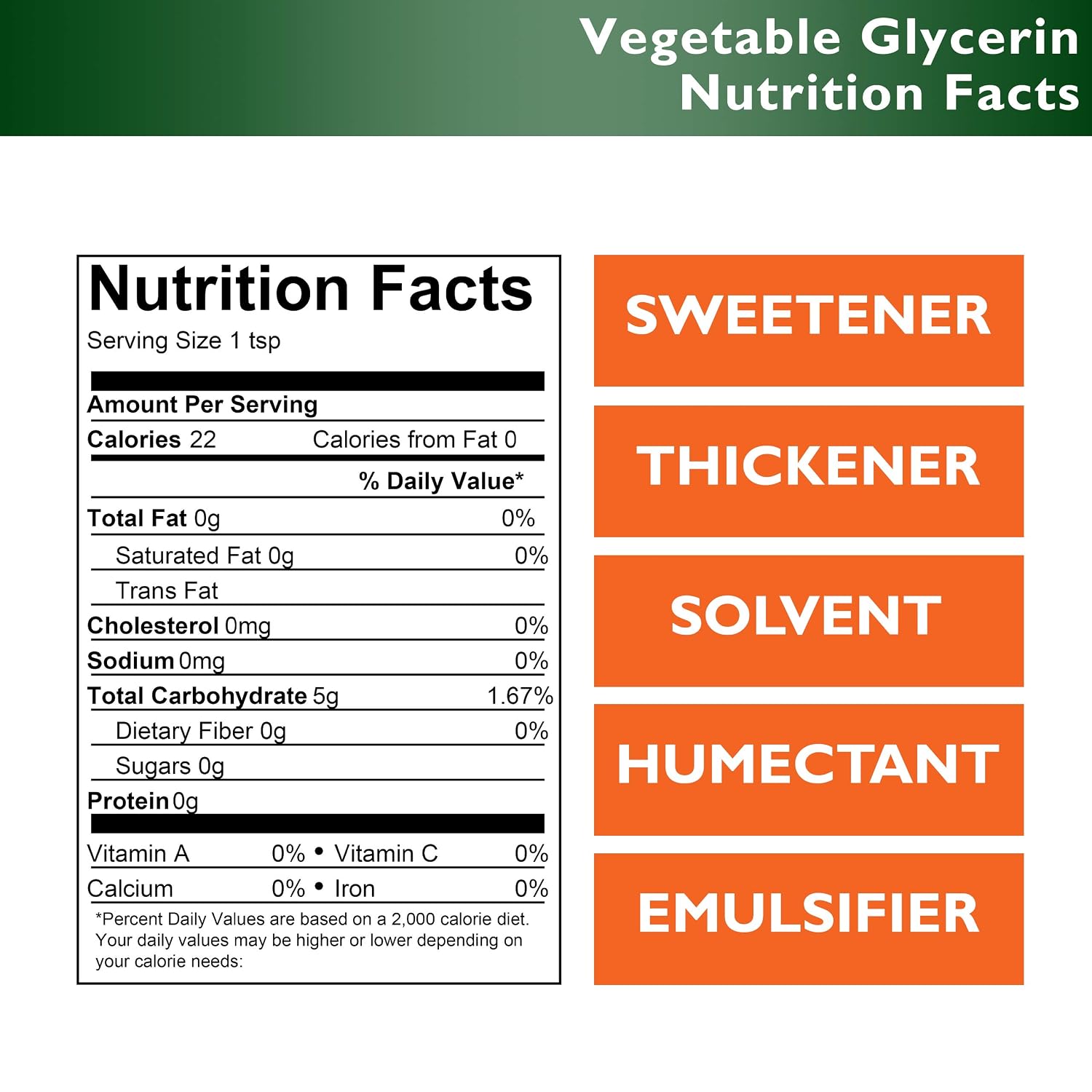 Glicerina Vegetal - 1 Pinta (473 ml) - VG de Palma Sostenible RSPO - No GMO - Kosher - Halal - Grado Farmacéutico USP - Envase HDPE con Sello de Seguridad