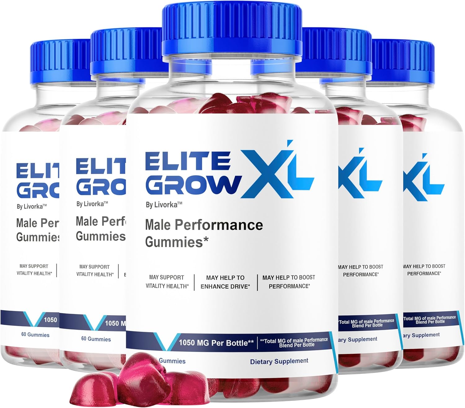 Elite Grow XL Gummies – Suplemento Multivitamínico para Hombres (300 Gominolas, 5 Meses)