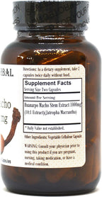 Barlowe's Herbal Elixirs Huanarpo Macho | Extracto 10:1 | Jatropha Macrantha | 500 mg por Cápsula | 60 Cápsulas Vegetales | Sin Estearatos ni Rellenos | Envasado en Vidrio | No GMO
