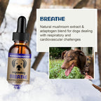 MycoDog Breathe - Gotas para Alergias Caninas, 60 ml: Extractos de Hongos y Ashwagandha | Apoyo Respiratorio