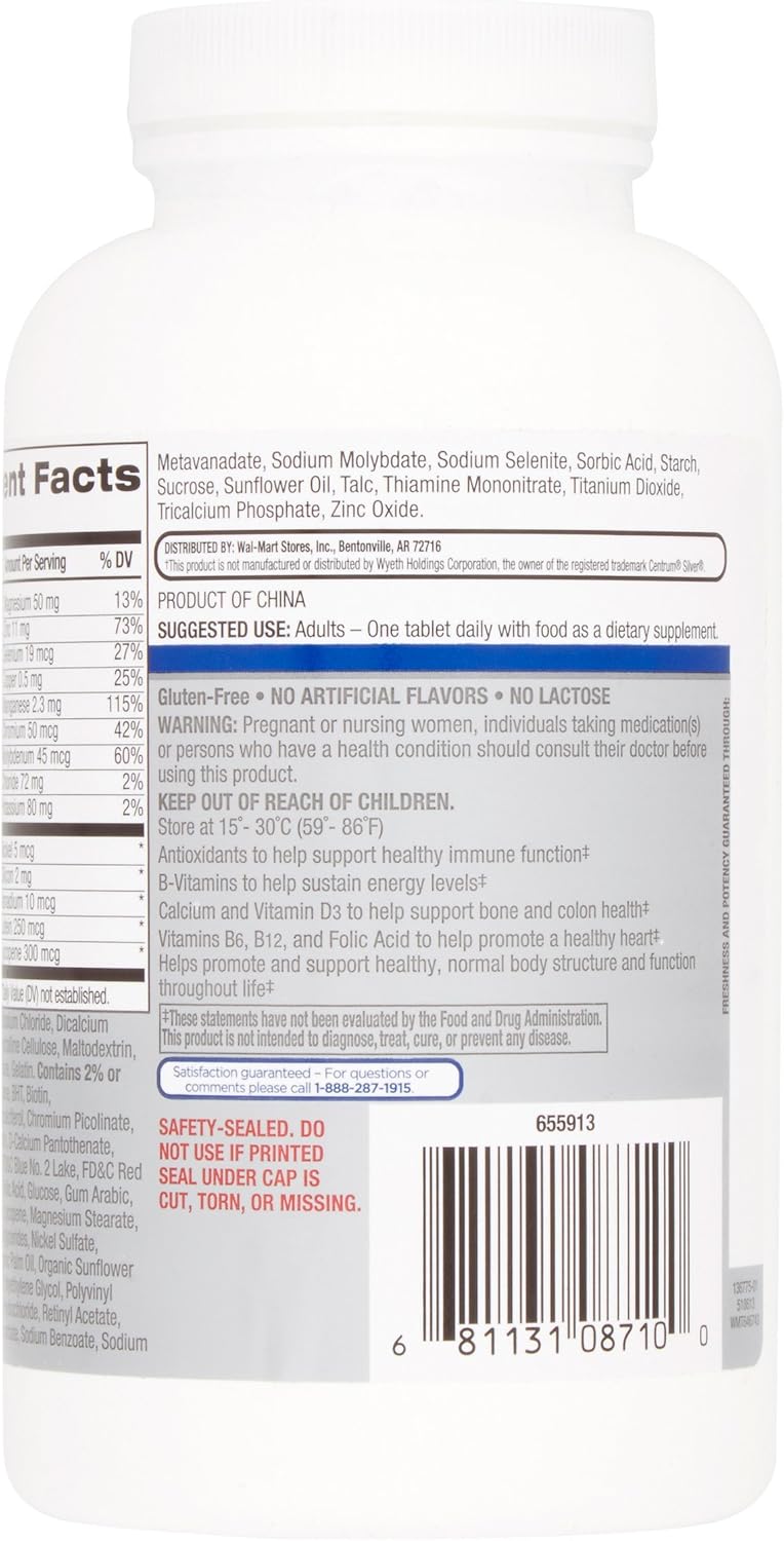 Equate Multivitamínico Completo para Adultos 50+ - 450 Comprimidos