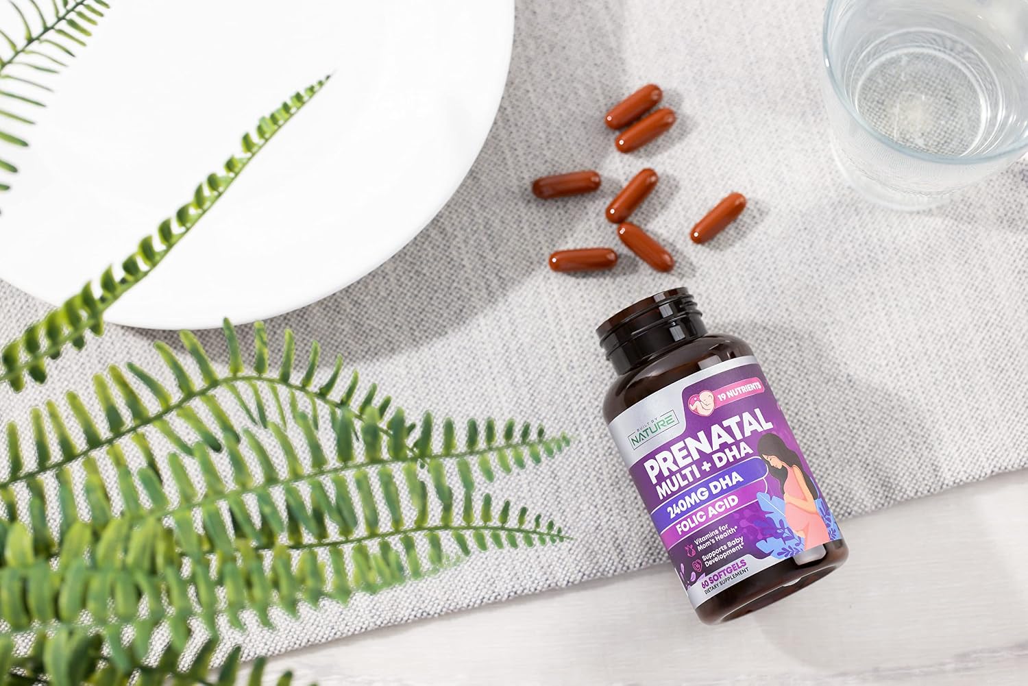 Vitaminas Prenatales de Built by Nature | 60 Cápsulas Blandas