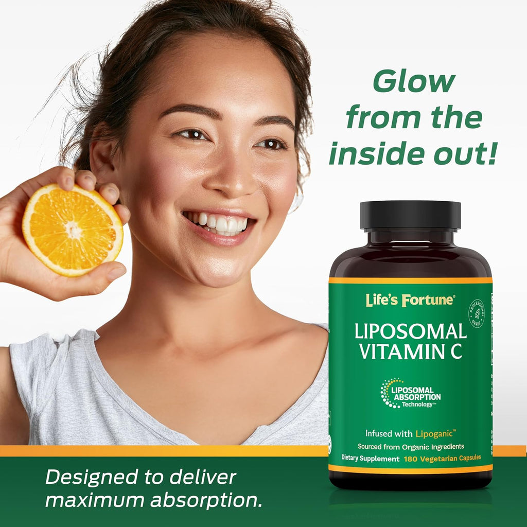 Life's Fortune Vitamina C Liposomal 2100 mg, 180 Cápsulas - Absorción Rápida, Alta Biodisponibilidad