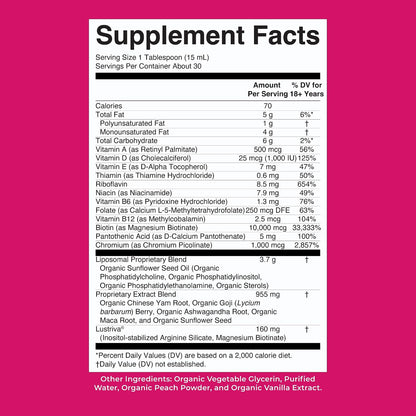 MARYRUTH'S Multivitamínico Femenino + Lustriva Crecimiento Capilar Liposomal | Biotina 10000mcg | Probado Clínicamente para un Cabello más Grueso y una Piel más Lisa | 15.22 Fl Oz