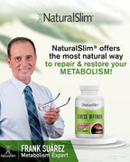 NaturalSlim Stress Defender | Reductor de Cortisol y Alivio del Estrés | Antojos, Sueño y Metabolismo | Vitamina B5 y L-Tirosina | 180 Cápsulas Vegetales, Paquete de 2