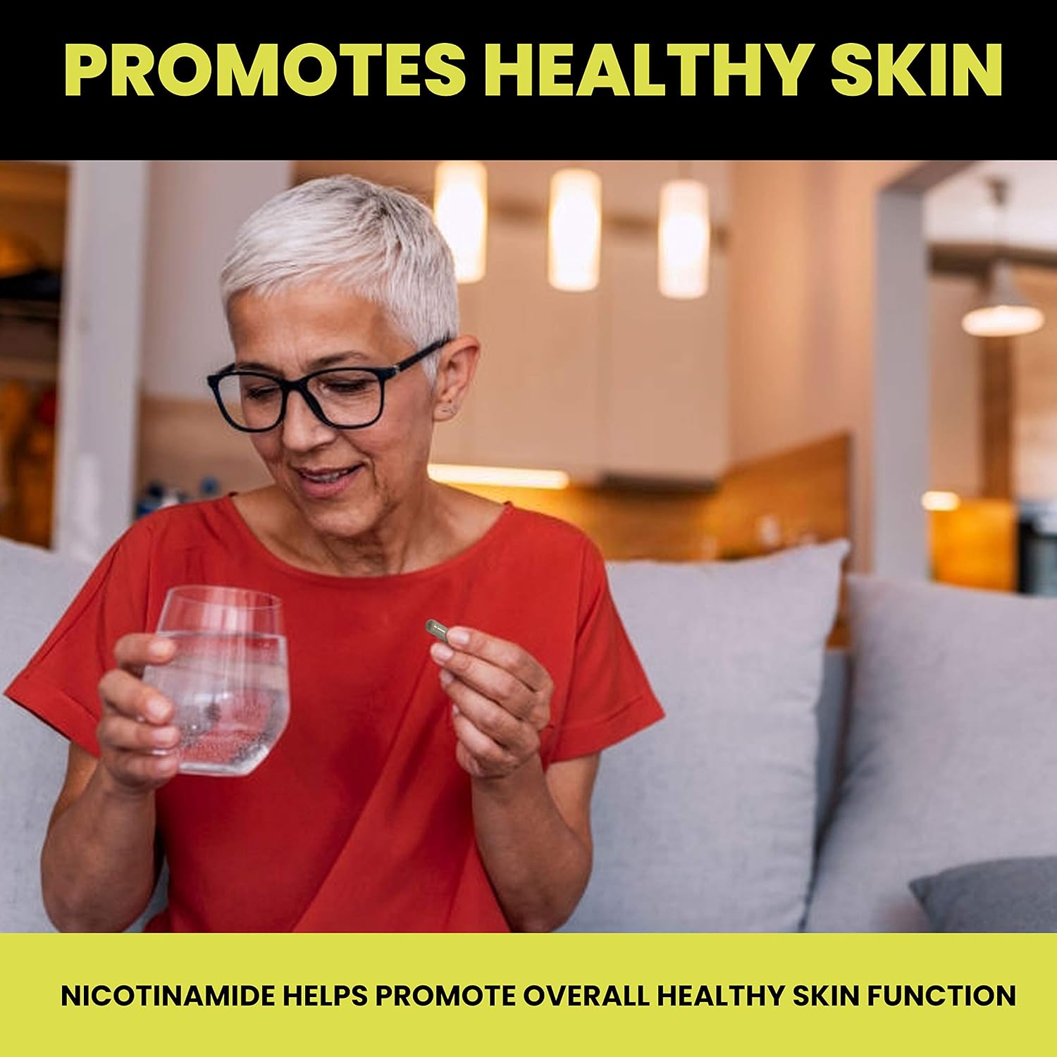 Solderm Nicotinamida y Vitamina D3 - Suplemento sin efecto rubor, 60 cápsulas, 500mg