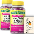 Spring Valley Hair, Skin & Nails Biotin Collagen Gelatin Extra Strength Dietary Supplement, 120 Comprimidos (Paquete de 2)