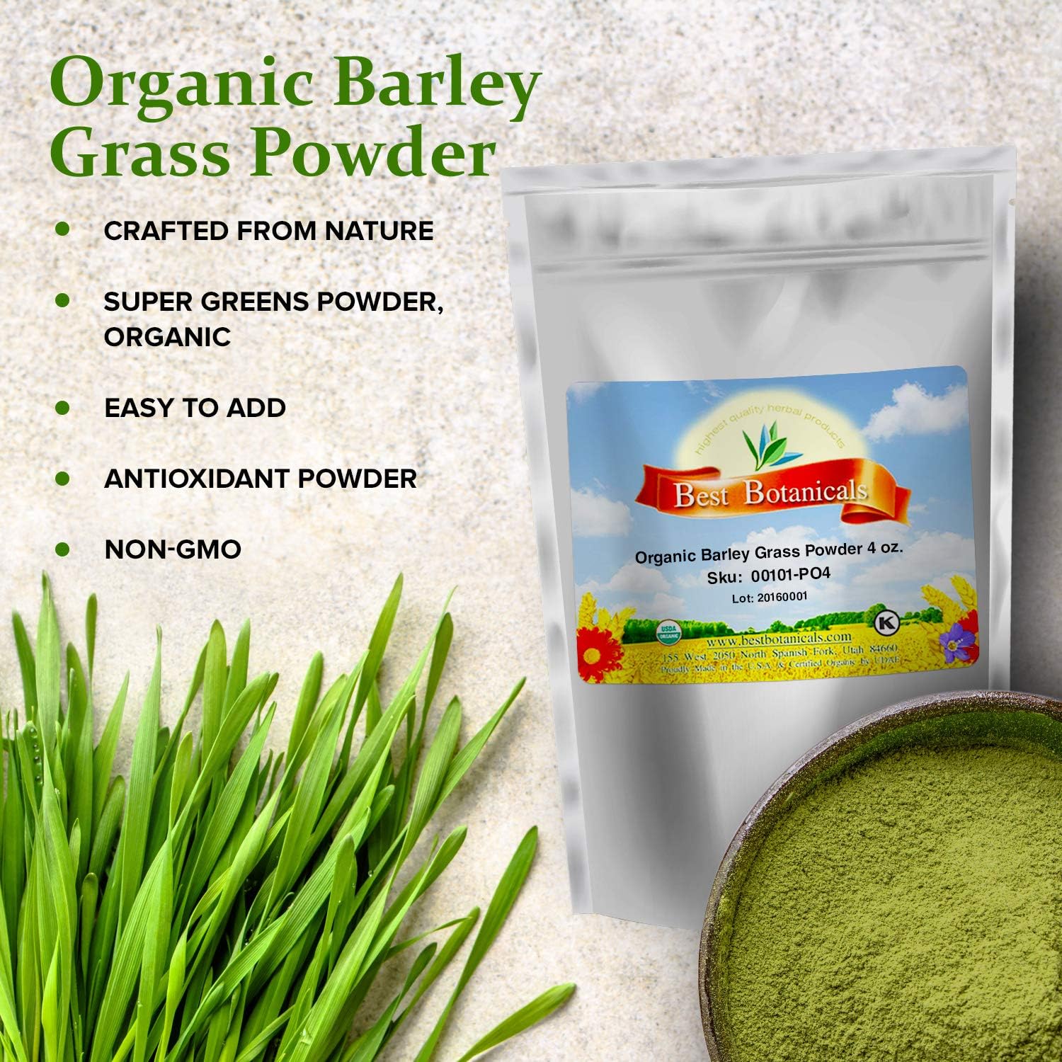 Best Botanicals Polvo de Hierba de Cebada Orgánico 113g