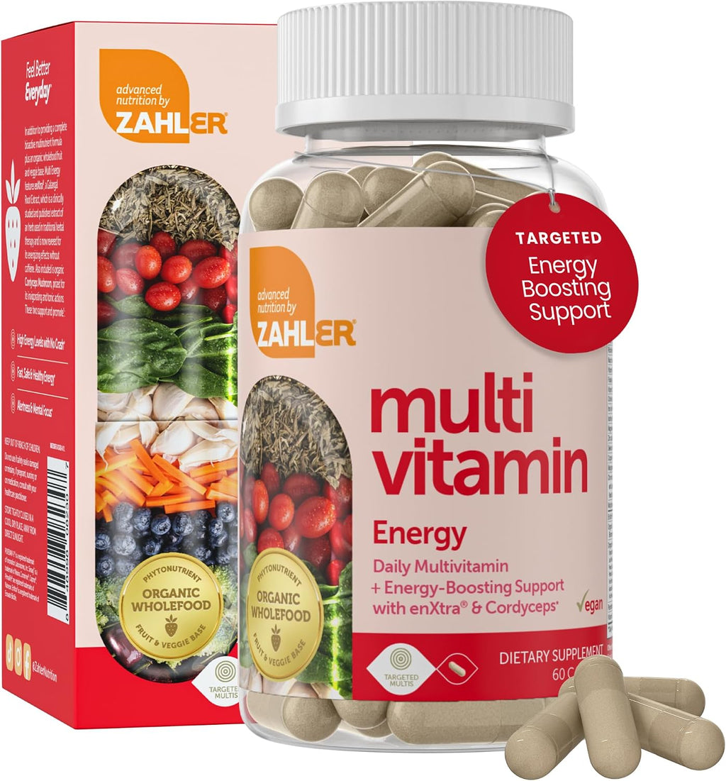 Zahler Multivitamínico Diario para Mujeres y Hombres con Hierro y Energía (60 Cápsulas)