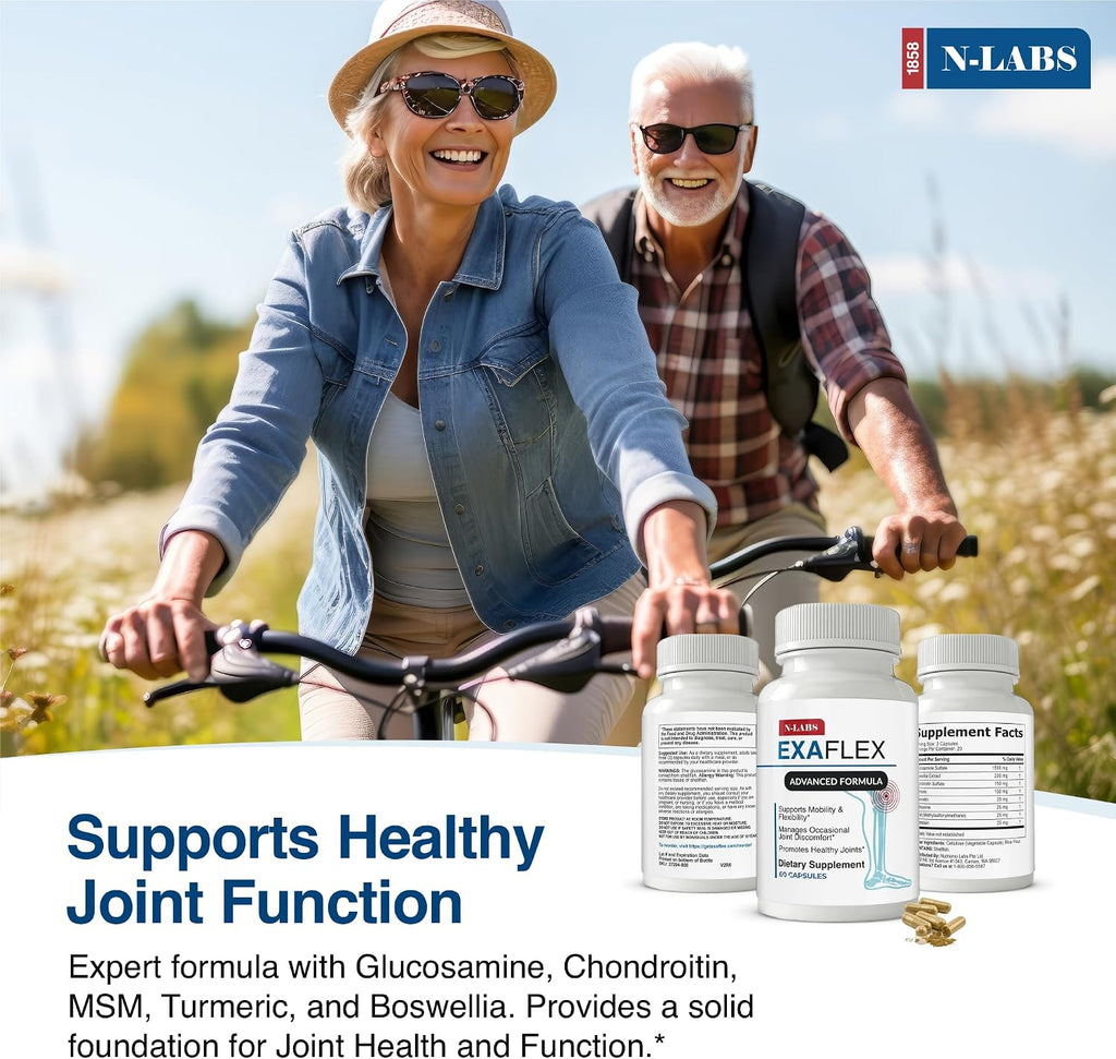 ExaFlex Glucosamina, Condroitina, MSM y Bromelina - 60 Cápsulas