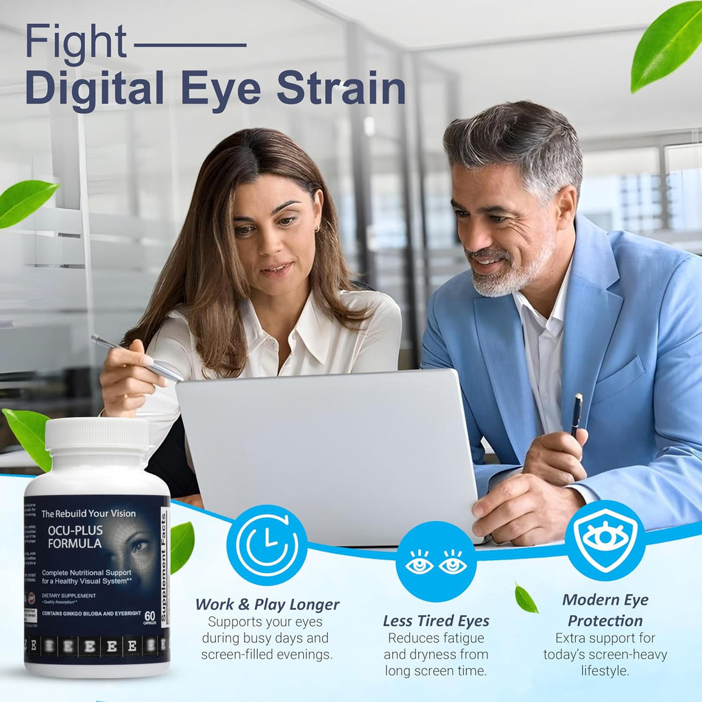 Rebuild Your Vision Ocu-Plus Formula – Suplemento para la Salud Visual con Luteína y Zeaxantina – 60 Cápsulas
