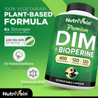 Nutrivein Premium DIM 400 mg con Bioperina - 120 Cápsulas