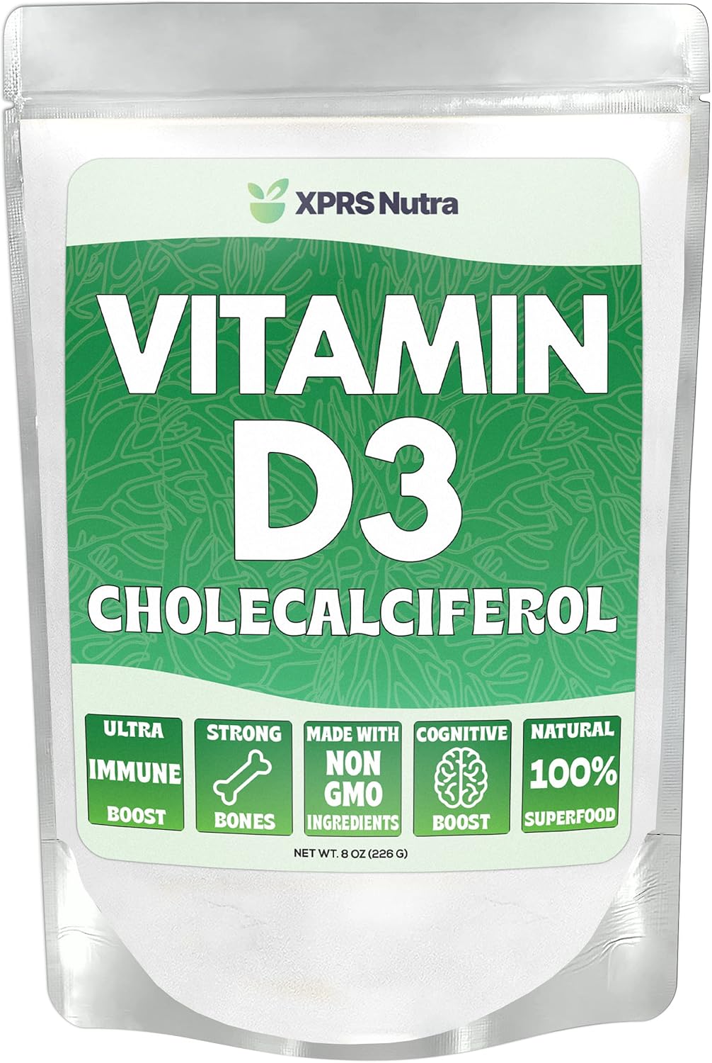 XPRS Nutra Vitamina D3 en Polvo (Colecalciferol) - Sin Sabor - 227 g