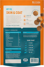 VetIQ Suplemento para Piel y Pelaje para Perros, Masticables con Omega 3,6,9 Sabor a Humo de Nogal, 60 unidades