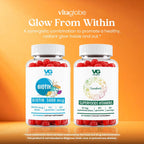 VITA GLOBE Biotin Gummies 5,000 mcg – Gominolas de Biotina para Cabello, Piel y Uñas – Sabor Bayas Mixtas – Vegano – 40 Unidades