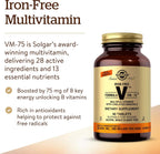 Solgar Iron-Free Formula VM-75, 90 Comprimidos - Multivitamínico con Minerales Quelados