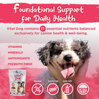Vital Planet - Vital Dog Multivitamínico para la Salud Diaria con Vitaminas, Minerales y Antioxidantes - 30 Golosinas Blandas Sabor a Bacon