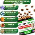 Probióticos para Perros con Enzimas Digestivas - 240 Masticables (2 Paquetes)