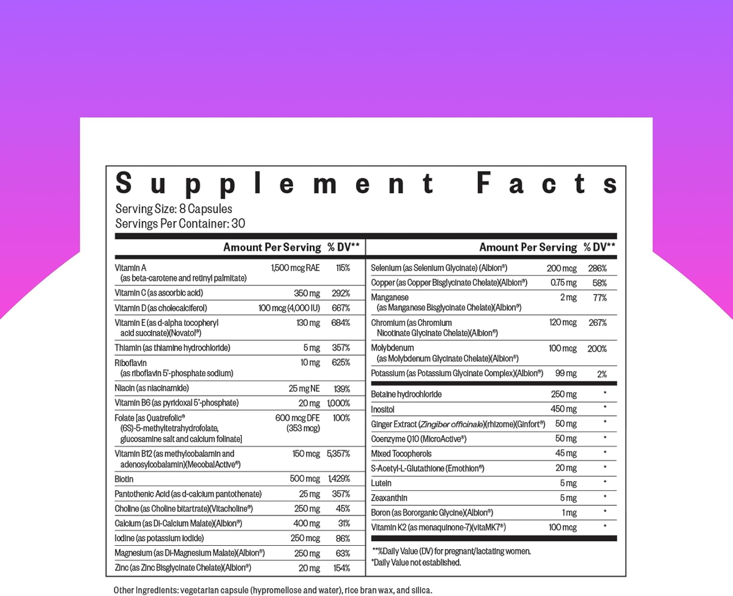 Seeking Health Optimal Prenatal - Prenatal Supplement with Methylfolate and Choline - 240 Capsules