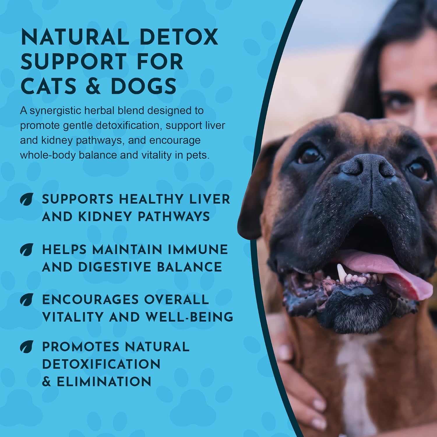 Detox Blend - Suplemento Hepático para Perros y Gatos, Fórmula Herbal Orgánica, Recomendado por Veterinarios, 1 oz